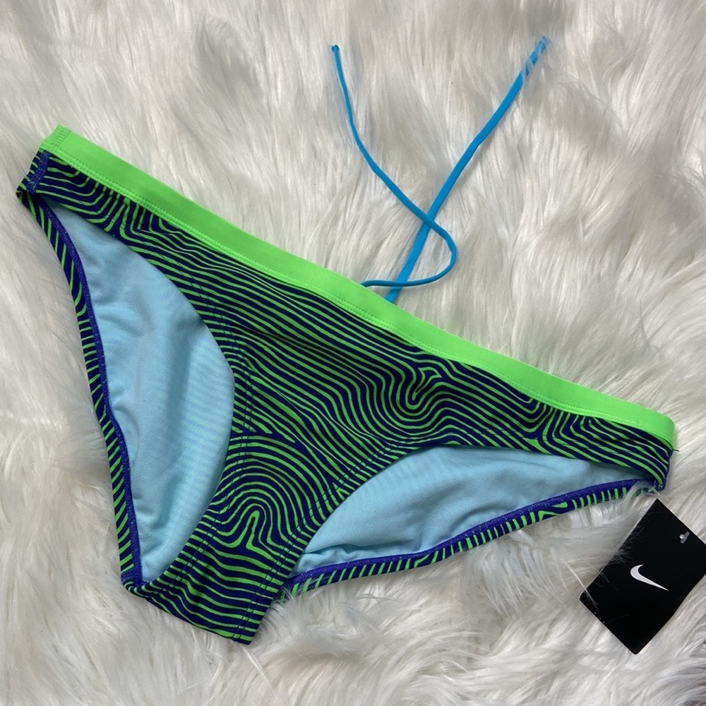 Nike Blue and Green Bikini Bottoms NWT Sz XL